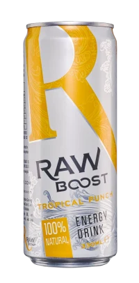 Băutură răcoritoare, energizant RAW BOOST TROPICAL PUNCH, 330 ml 3