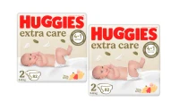 Набор подгузники Huggies Extra Care Mega  2  (3-6 kg)  164шт  (2x82шт)