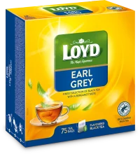 LOYD Earl Grey, ceai negru, 75 pac.