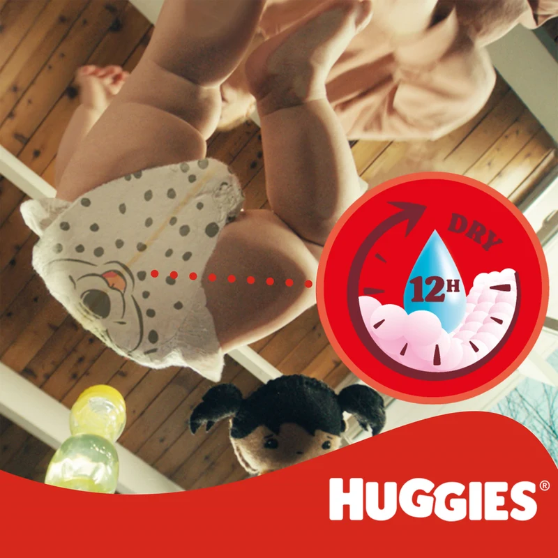 Scutece unisex Huggies Little Movers Mega  4  (7-18 kg), 66 buc 6