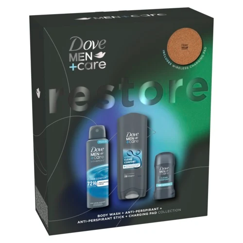 Cadou DOVE MEN +CARE CLEAN COMFORT (SG 250ml + DEO 150ml + STK 50ml) + Charging Pad Gratis 2025
