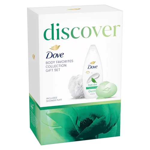 Cadou DOVE WOMEN FRESH CARE (SG 250ml + BAR 90g) + Puf Gratis 2025