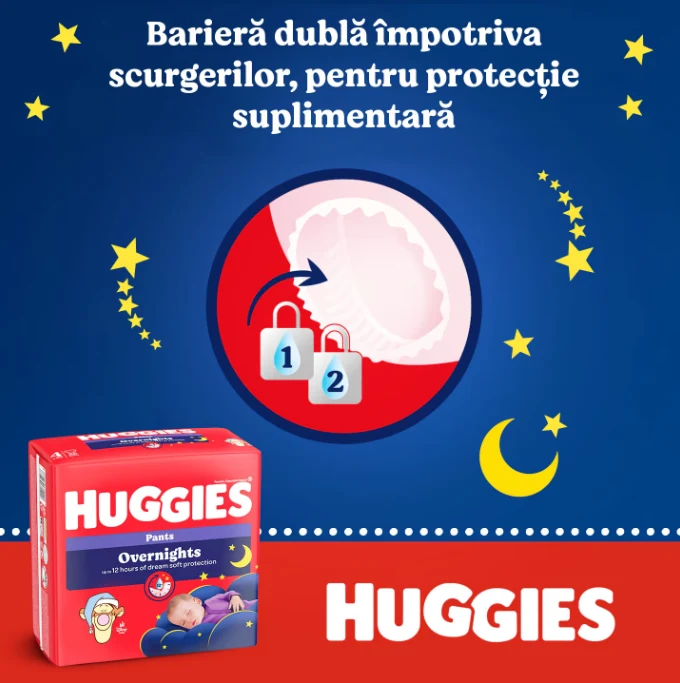 Scutece-chiloţel Huggies Overnights 6 (15-25 kg), 22 buc.   6