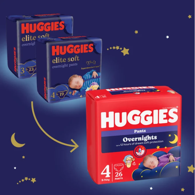 Scutece-chiloţel Huggies Overnights 6 (15-25 kg), 22 buc.   2