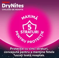 Scutece-chiloţel Huggies DryNites 4-7 ani, fetiţă, 17-30 kg, 10 buc. 4