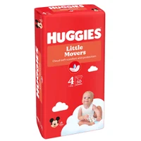 Scutece Huggies Little Movers Jumbo  4  (7-18 kg) Unisex, 50 buc.