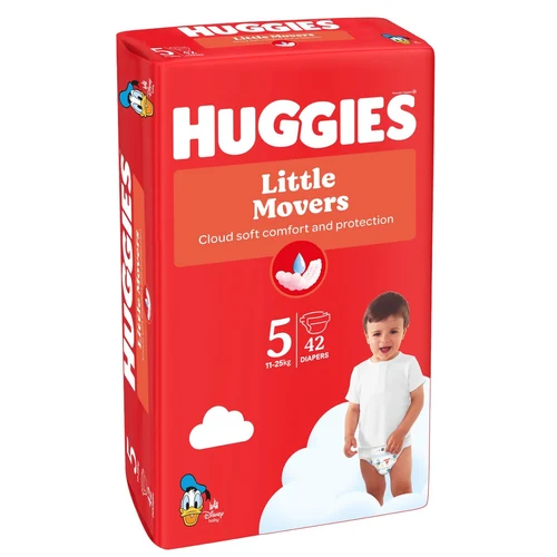 Подгузники Huggies Little Movers Jumbo 5 (11-25 кг) унисекс, 42 шт.