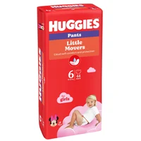 Трусики для девочек Huggies Little Movers Mega 6 (15-25 kg), 44 шт
