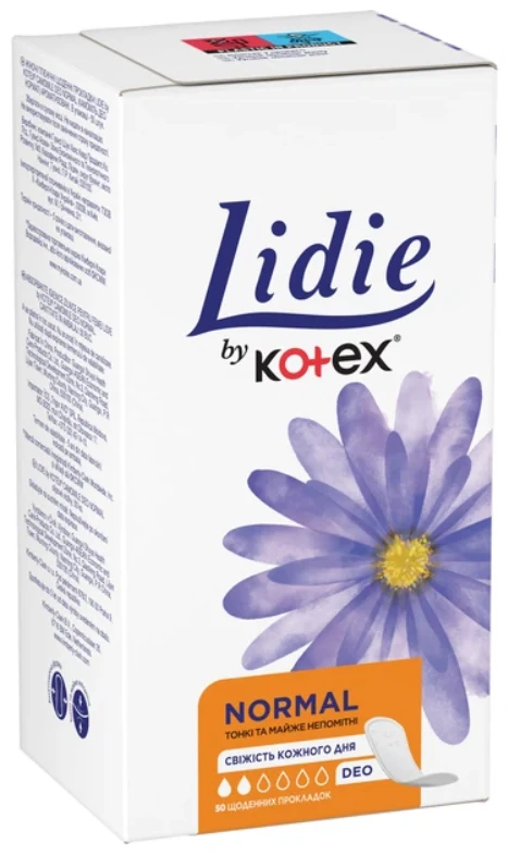 Ежедневные гигиенические прокладки Lidie by Kotex Deo, 50 шт.