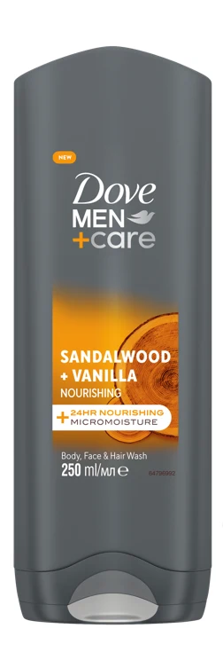 Gel de Dus Dove  Men +Care Gel de Dus Lemn Santal 250ml