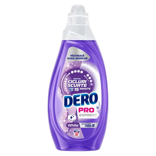 Detergent Gel pentru spalare automata Dero PRO Express White 1.480L (37 spalari)