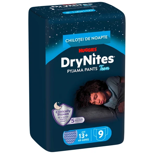 Трусики Huggies DryNites для мальчиков, 13+ лет, (49-60 kg) 9 шт. 
