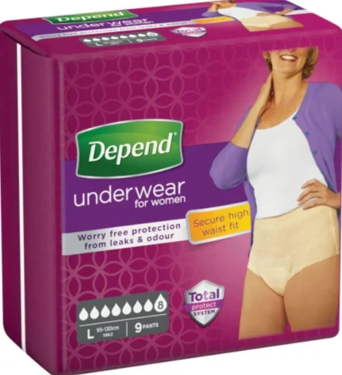 Впитывающее нижнее белье Depend для женщин L 9 шт