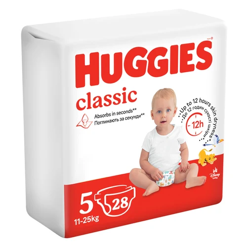 Подгузники Huggies Classic Jumbo 5 (11-25 кг), 28 шт