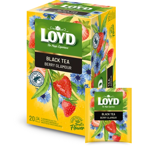 LOYD Black Tea Berry Glamour, Ceai negru, 20pac