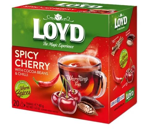 LOYD Warming Tea Spicy Cherry with Cocoa Beans and Chilli, 20 pac