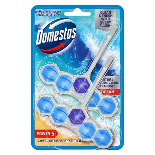 Odorizant pentru toaleta Domestos Power 5 WC block Duo Pack 2*50g - OCEAN