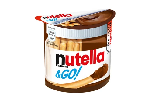 Nutella&Go, Gustare cu cremă de alune cu cacao și grisine, 52 g