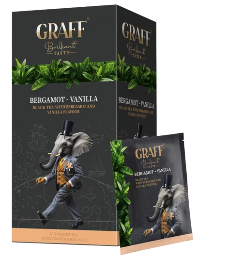 GRAFF Bergamot-Vanilla, ceai negru, 20 pac