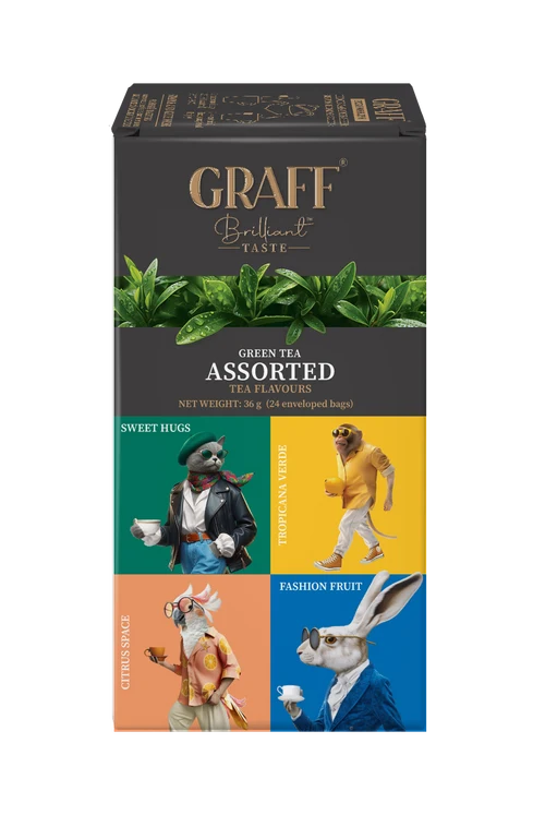 GRAFF Assorted tea flavors, ceai verde, 36g