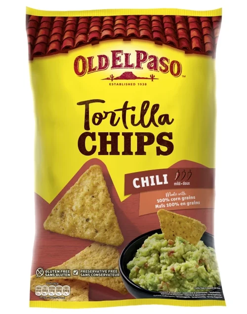 OLD EL PASO  Chips Tortilla Chili  185g