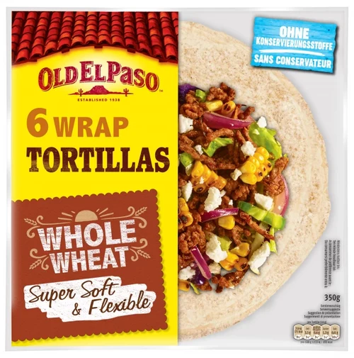 OLD EL PASO  Tortillas faina integrala  350g