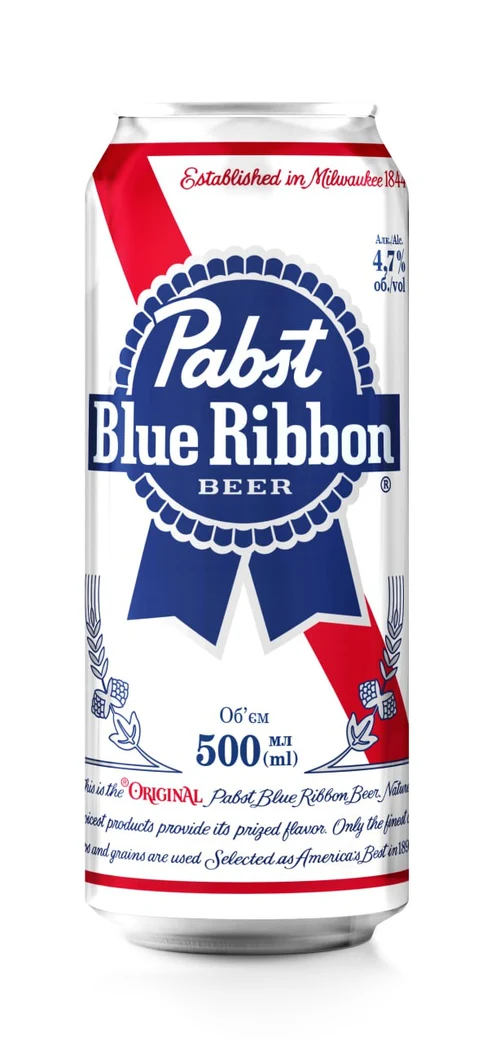 Pabst Blue Ribbon, 4,7%, doza 0,5L