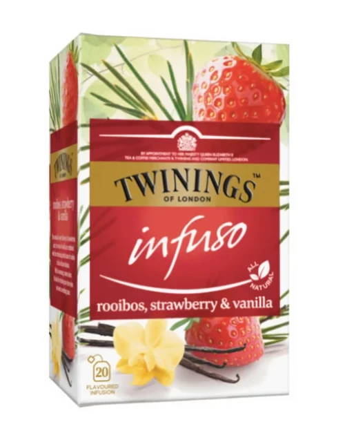 TWININGS Травяной чай Ройбуш, клубника и ваниль, 20 пак