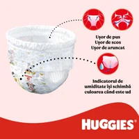 Scutece-chiloţel Huggies Little Movers Pants BOX  4  (9-14 kg)  GIRL (p/u fete), 72 (36x2) buc. 6