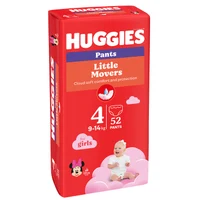 Трусики для девочек Huggies Little Movers 4 (9-14 кг), 52 шт