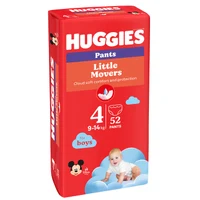 Scutece-chiloţel Huggies Little Movers Pants  4  (9-14 kg) BOY (p/u baieti), 52 scutece/pachet