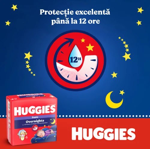 SET 2 BUC. x Huggies Overnights Pants  4  (9-14 kg)  26 buc. .