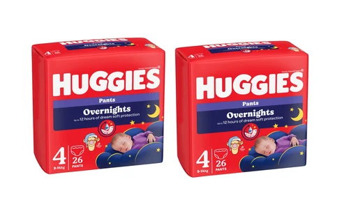 SET 2 BUC. x Huggies Overnights Pants  4  (9-14 kg)  26 buc. .