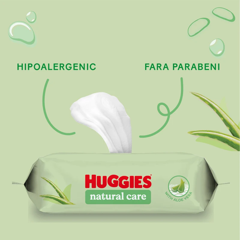 Влажные салфетки Huggies Natural Care, 56 шт 4
