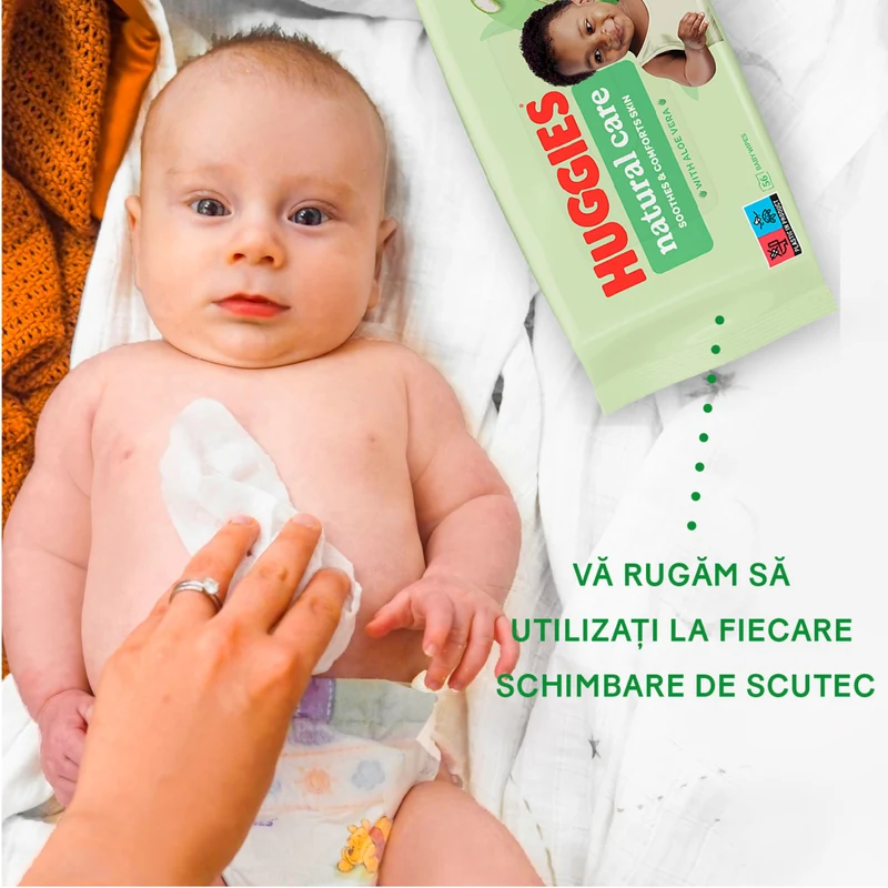 Влажные салфетки Huggies Natural Care, 56 шт 7