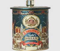 Черный чай Basilur Winter Night's Dream SHOOTING STAR, металлическая коробка, 100 г
