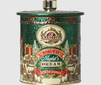 Зеленый чай Basilur Winter Night's Dream NORTH LIGHTS, металлическая коробка, 30пак