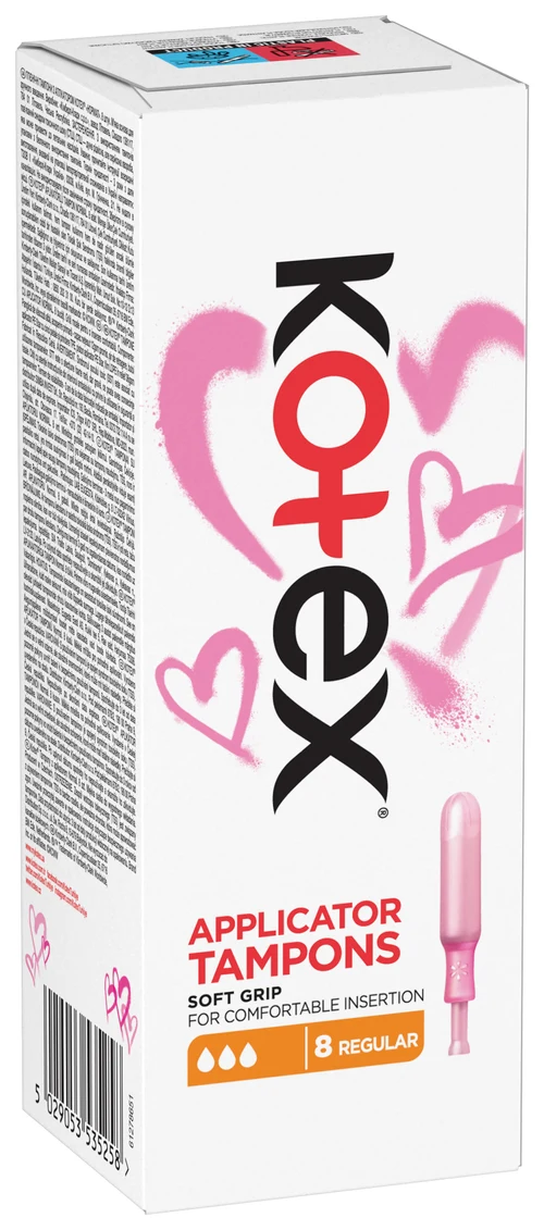 Tampoane igienice cu aplicator Kotex Normal, 8 buc.