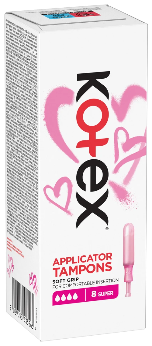 Tampoane igienice cu aplicator Kotex Super, 8 buc.
