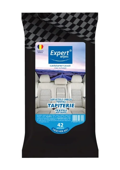 Romtec Expert Wipes, Влажные салфетки для автомобильной обивки, 42 шт.