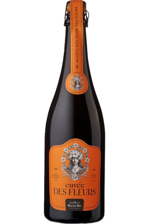 Mileștii Mici  Cuvee des Fleurs, vin spumant alb demisec,  0.75 L