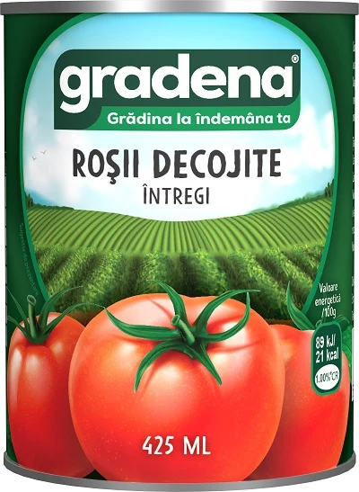 Gradena Roșii decojite întregi, 425ml