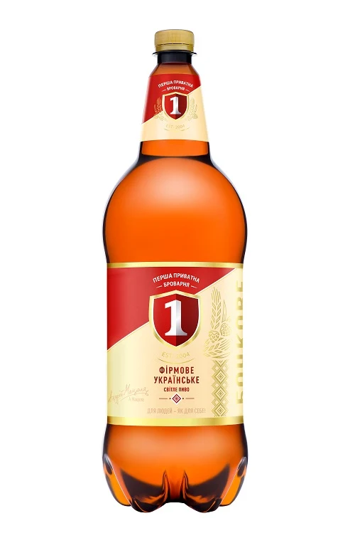 Bere blondă pasteurizată „Persha Pryvatna Brovarnya. Bochkove” 11,5%, alc. 4,3% vol., PET 2,0L