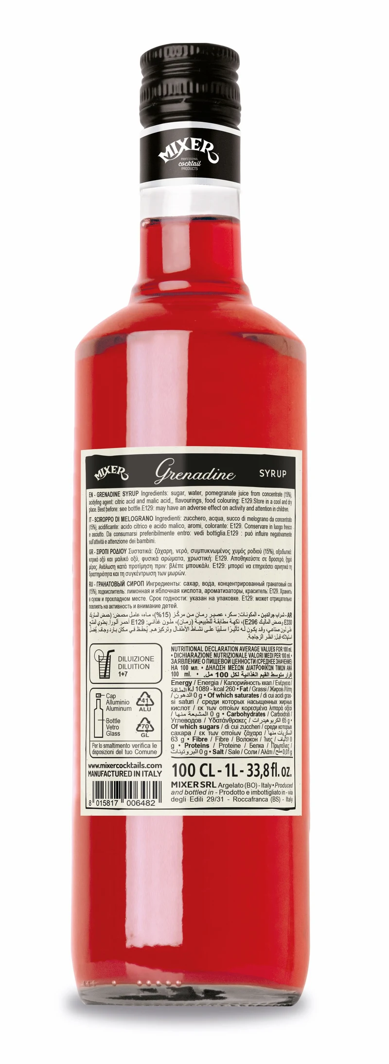 Mixer Sirop de rodie – grenadină, 1L 2