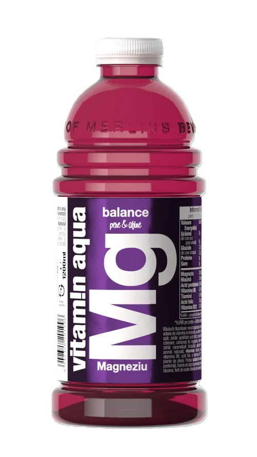 Merlin's vitamin aqua Mg груша и черника, 1,2 л