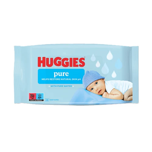 Влажные салфетки Huggies Pure, 56 шт