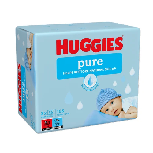 Влажные салфетки Huggies Pure Triple, 3 x 56 шт