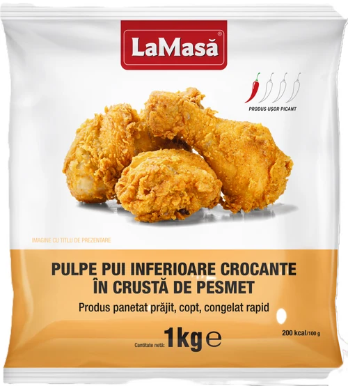 LaMasă  Pulpe de pui inferioare crocante cu pesmet  1kg